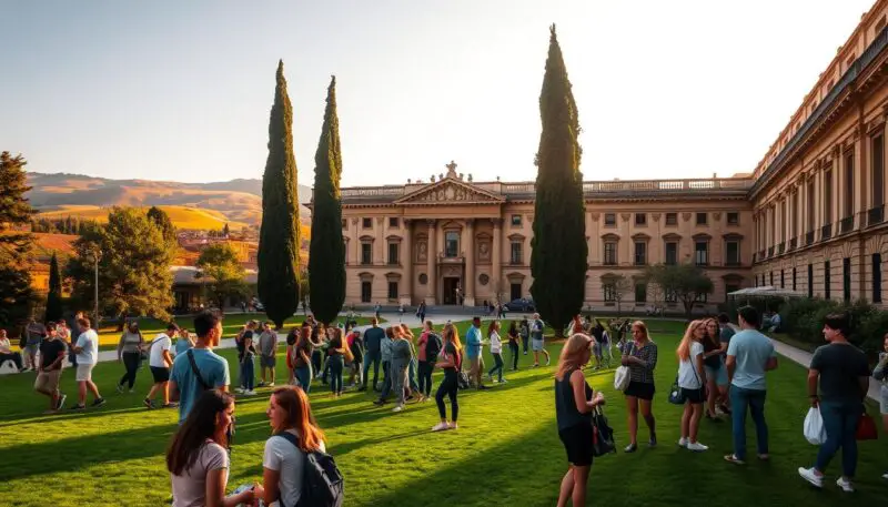 Campus life in Italy